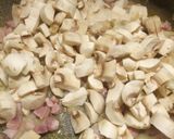 A picture of step 2 of Mushroom and pancetta bruschetta.