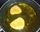 A picture of step 6 of Badam Puri.