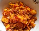 A picture of step 2 of Mango corn salsa.
