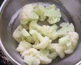 A picture of step 1 of Fried Cauliflower with tartar.