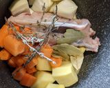 A picture of step 1 of Chicken bone carcass broth.