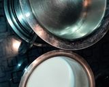 A picture of step 1 of Hyderabadi Irani chai.