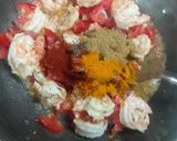 A picture of step 1 of Prawns masala.