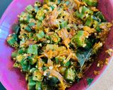 A picture of step 3 of Masala Bhindi.