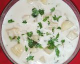 A picture of step 5 of Cassava in Coconut milk.
