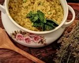 Une image de l'étape 8 de Risotto aux petits pois grana padano.