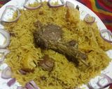 A picture of step 7 of Left over chops rice.