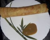 A picture of step 6 of Moong dal chilla.