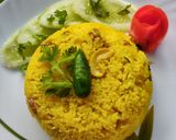 A picture of step 6 of Basanti Pulao.