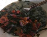 A picture of step 2 of Moringa egg sauce and chips #B/Fast #Abuja.