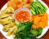 Hình bước làm 2 của món Gỏi Bưởi Gà