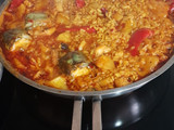 Arroz con jibia fresca