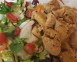 A picture of step 5 of My Peri peri maranated Chicken breast with Salad. 😀.