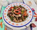 Foto langkah ke 6 dari resep Tumis Daun Kencur Cumi Asin 🦑🥬.