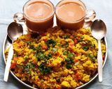 A picture of step 4 of Batata Poha.