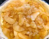 A picture of step 6 of Japanese Apple Pie (with custard).