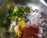 A picture of step 4 of Matar Dal Fritters.