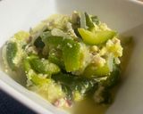 A picture of step 5 of Scrambled Zucchini.