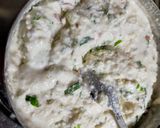 A picture of step 1 of Ponnugulu (leftover idli batter).