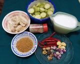 Foto langkah ke 1 dari resep 288.Terong Masak Kelapa Sangrai + Tempe.