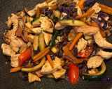 A picture of step 2 of Quick Chicken and Vegetable Noodles.