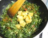 A picture of step 6 of Kulfa Saag Bhaji.