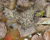 A picture of step 6 of Namkeen Gosht.
