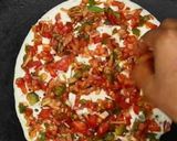 A picture of step 3 of Schezwan Uttapam.