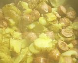A picture of step 4 of Stovetop Hotdog and Potato Stew.
