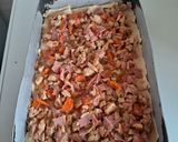 A picture of step 12 of Crispy Chicken Tart with Ham, Cheese, and Carrots.