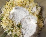 A picture of step 2 of Narkel - er Bara / Coconut Fritters.