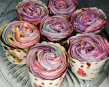 Foto langkah ke 5 dari resep Rainbow Cupcakes Lowcarb/Debm/Keto.