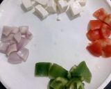 A picture of step 1 of Hariyali paneer tikka roll.