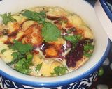 A picture of step 7 of Punjabi kadhi pakoda.