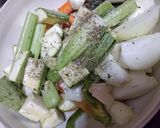 Foto del paso 1 de la receta: Vegetales al horno con crema y pesto