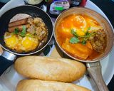 Hình bước làm 5 của món Bánh mì chảo xíu mại