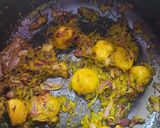 A picture of step 5 of Hyderabadi Soya Biryani.