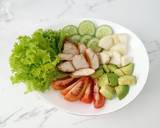 Cara Membuat Salad with creamy sesame dressing 4