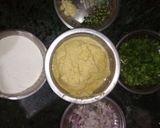 A picture of step 1 of Moong dal fritters.