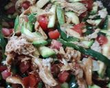 A picture of step 5 of Chicken and Poblano Peppers with Zucchini (My Style 'Alambre').