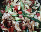 Foto del paso 5 de la receta: Pollo, Rajas con calabazas "Disque alambre a mi estilo"