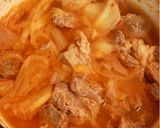 Hình bước làm 3 của món Canh thịt bò kim chi