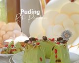 Foto langkah ke 4 dari resep Puding Roti Pandan (agar-agar).