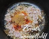 A picture of step 2 of Hyderabadi Kheema Dum Biryani.