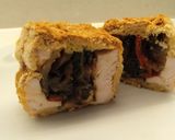 Foto del paso 6 de la receta: Cuadraditos de pollo relleno