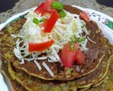 A picture of step 3 of Besan pancake.