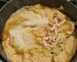 รูปขั้นตอนการทำที่ 5 ของ กะหล่ำปลีต้มกับฟองเต้าหู้ไก่ฉีก คล้ายต้มจับฉ่าย เคลียร์ตู้เย็น