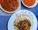 A picture of step 7 of Egyptian Koshari.