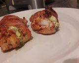 A picture of step 8 of Stuffed Chicken breast wrapped in Bacon.