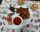 A picture of step 3 of Red chili garlic spicy chattny sweet corn pakory.